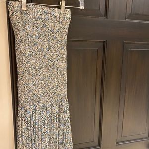 floral pleated midi skirt from local boutique